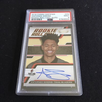 Anfernee Simons RC auto PSA9