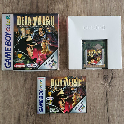 Nintendo Gameboy Color   Deja Vu I & II - The Casebooks of Ace Harding   CIB RAR
