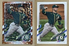 Daulton Jefferies 2 card RC lot - 2021 Topps Series 2 Orange /299 & Base #656