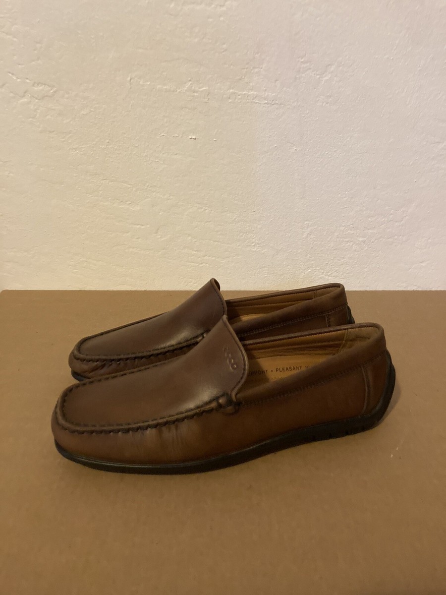 Mens Ecco Classic‎ Driving Shoe Loafer EU 41 US  8.5 Brown Leather Comfort ECCO Leather Shoes Driving Loafers Men main image 2