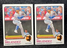 2022 Topps Heritage -  #586 M J Melendez - RC Rookie + Extra
