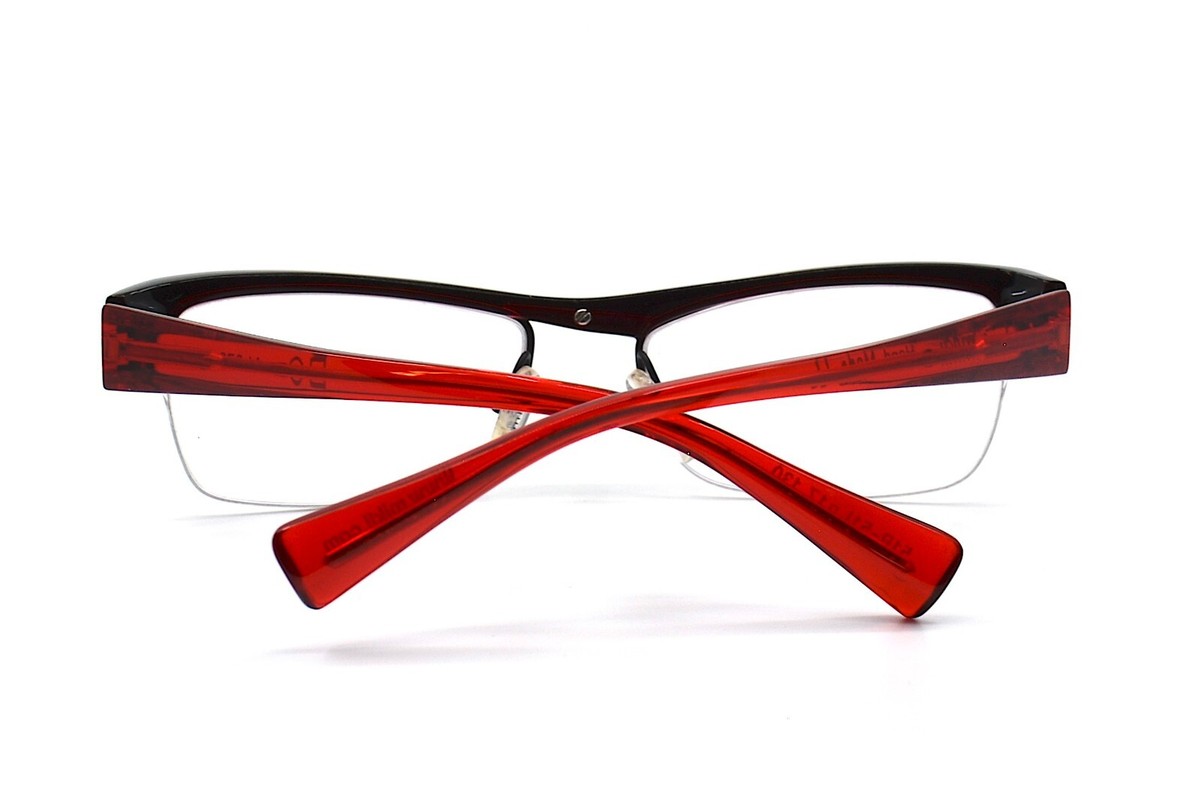 NEW ALAIN MIKLI AL 0794 0013 BLACK RED AUTHENTIC EYEGLASSES  display picture 3