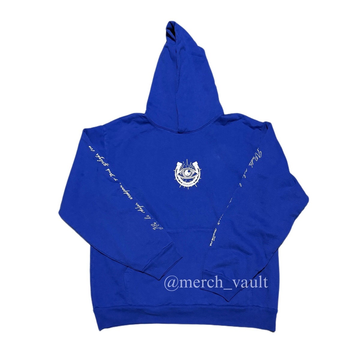 Bad Bunny Most Wanted Tour Merch Blue Hoodie MEDIUM | eBay