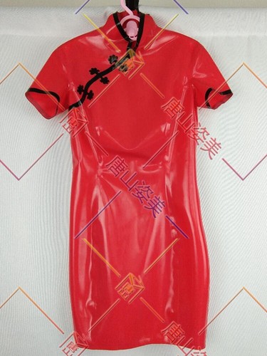 446 Latex Rubber Gummi Dress One Piece Cheongsam Skirt Fitted Customized 0 4mm Ebay