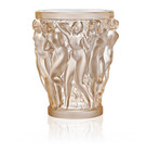 Petit vase en cristal de Lalique Bacchantes cristal lustre doré 10547600 hauteur 5,75"