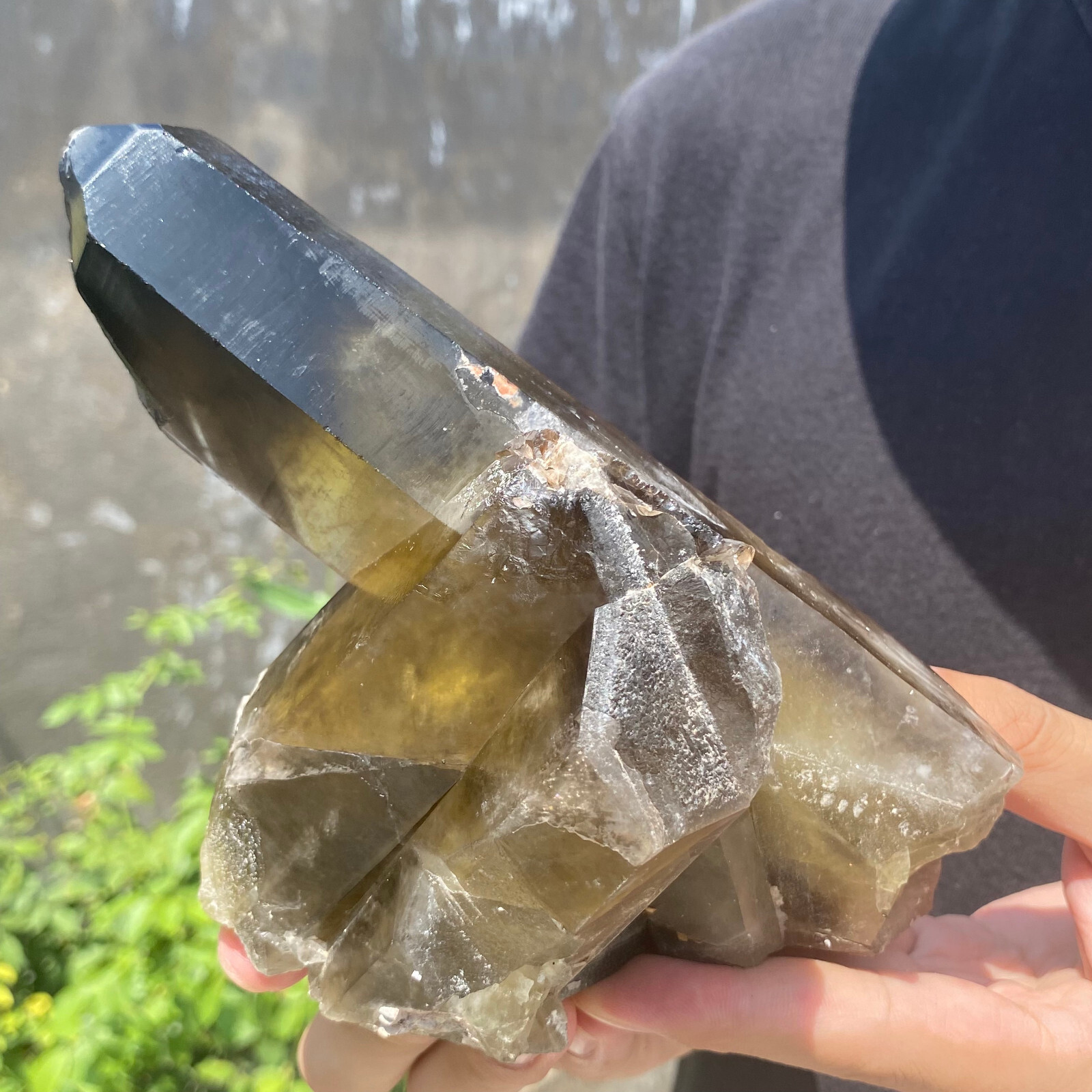 2.4LB Natural Citrine Quartz Cluster Crystal for Healing Energy