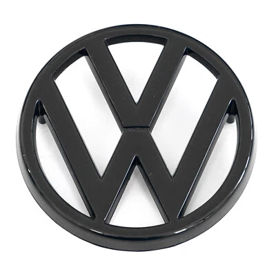 Original VW Golf 1 GTI VW Zeichen vorn schwarz Kühlergrill Logo 171853601041 OEM - Bild 1 von 2