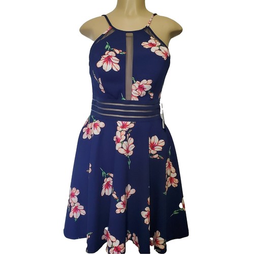leandra jersey midi dress Leandra Blue Smocked V-Neck Midi Dress main image 1