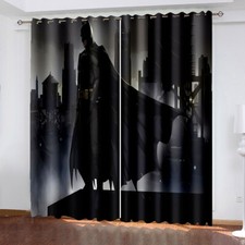 Tende oscuranti 3D per ragazzi camera da letto Batman tende anello termico occhiello superiore T1