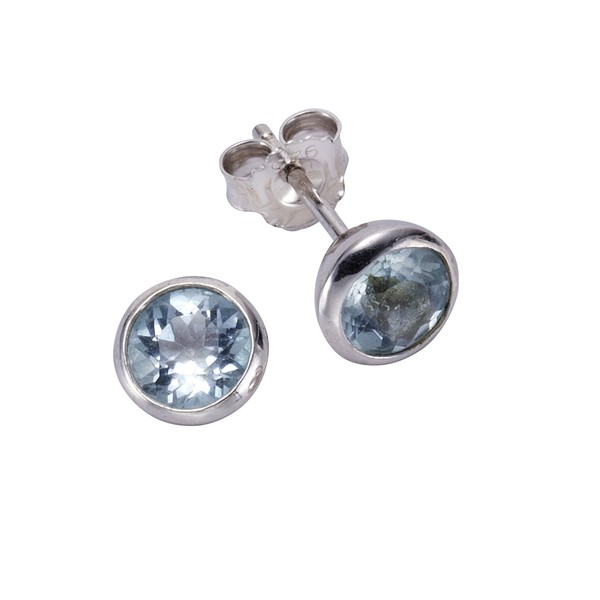 Zeeme Jewelry Ohrschmuck Ohrstecker 925 Sterling Silber Rhodiniert Blautopas-image