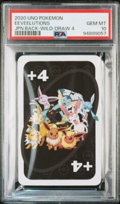 ポケモンカードゲーム UNO POKEMON EEVEELUTIONS psa10 PSA 10 JAPANESE POKEMON EEVEELUTIONS WILD DRAW 4 UNO CARD