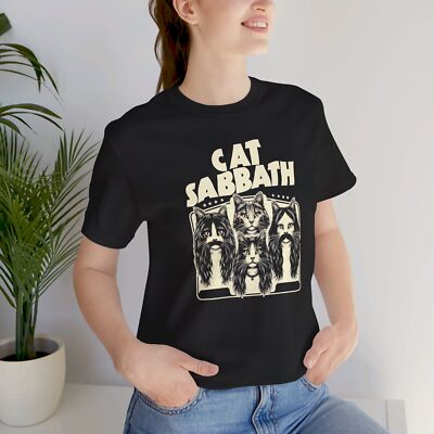 Black Sabbath Funny Cat T-Shirt, Classic Rock, Rock Star Cat Lover