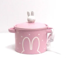 Miffy Ceramic Small Mauve Pink Baking Dish Lid & Handles