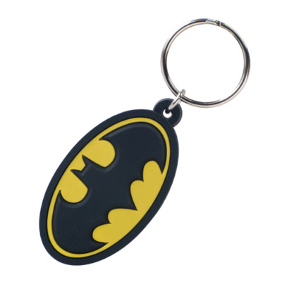 DC Accessories  Batman Keychain Monoram International Key Ring Logo Soft Touch 