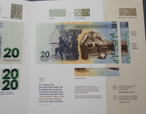 Banknote Polen 20 złotych 2024 - 80 - The Warsaw Uprising UNC in folder +leaflet - Bild 6 von 7