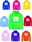 Hoodie Kostüm Gruppenkostüm für M&M Fans Karneval M und M