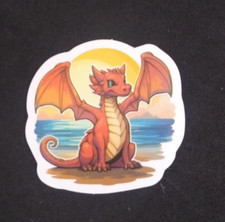 Magical Fantasy Dragon Sticker 1.5" Y 
