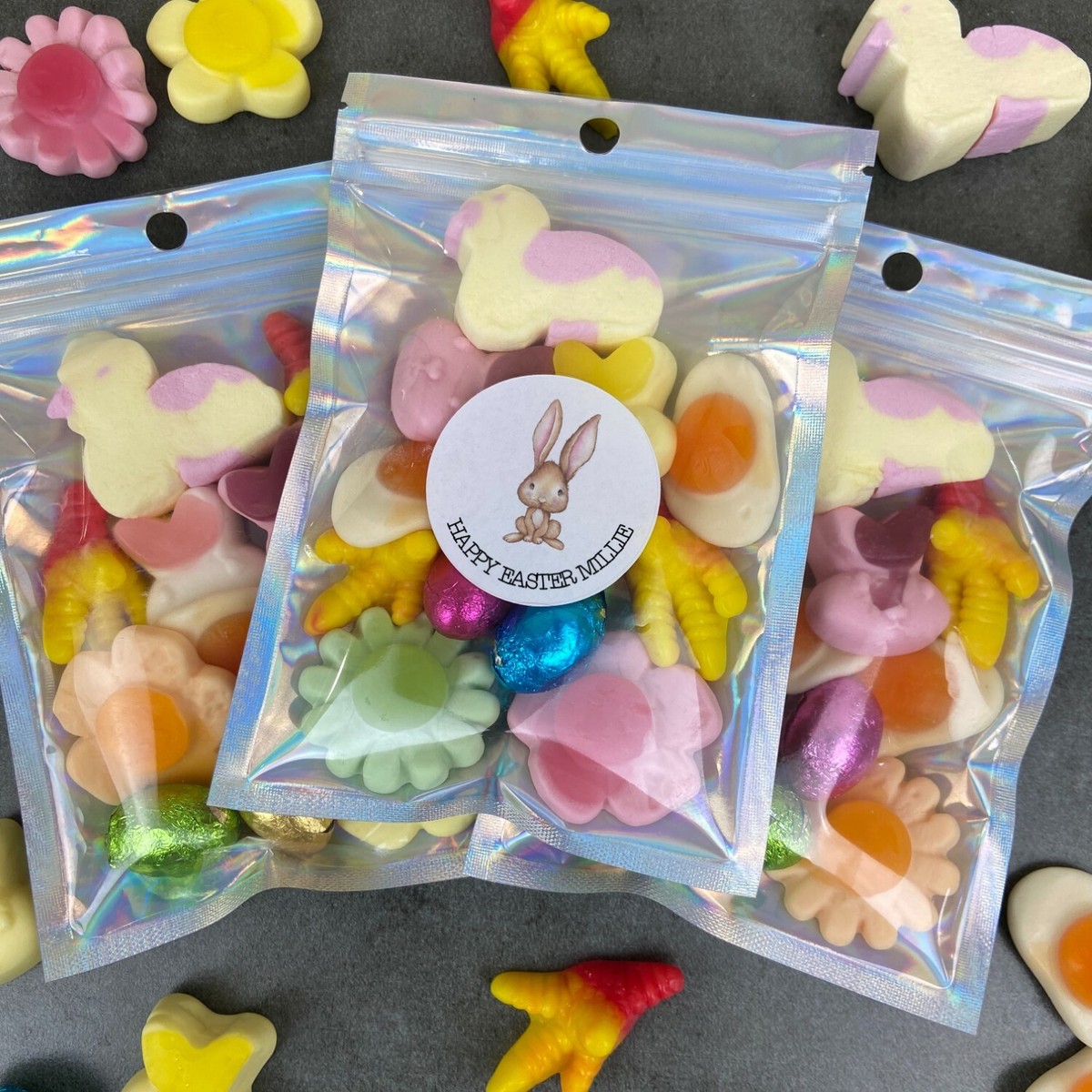 Sweet Pouch Cute Easter Rabbit, Party Bag Filler, Birthday Party, Sweet  Favour