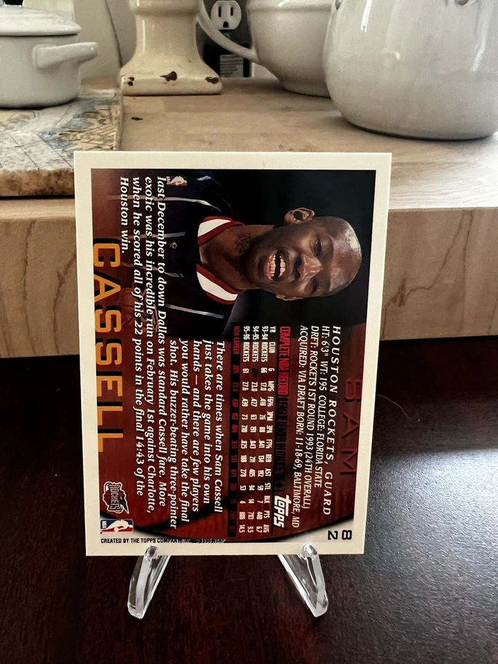 1996-97 Topps - #82 Sam Cassell - Image 2 of 2