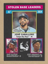 2025 Topps Heritage AL Stolen Base Leaders #198 BLACK BORDER PARALLEL