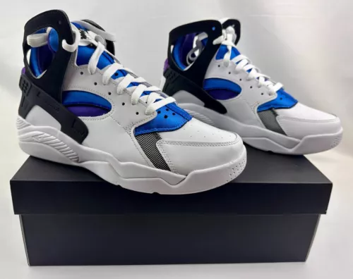 Nike Air Flight Huarache Shoes FD0183 101 Purple Royal Blue Mens Sz NIB