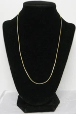 925 Italy FAS 20" Gold over Sterling Silver Necklace Snake Chain 1.0mm #996