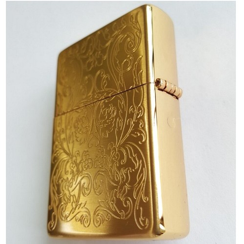 Zippo Lion Gate GOLD + Silver Lighters Org Packing 6 Flints set Free GIFT - Picture 4 of 13