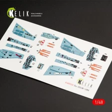1/48 ResKit K48026 SU-25UB interior 3D decals for Smer/KP kit