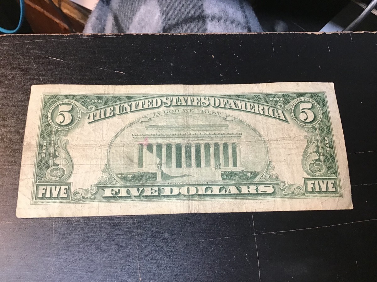 Five Dollar Front And Back
