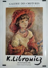 Librowicz K. Galerie des orfèvres 1982 Affiche Originale Exposition