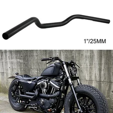 1" 25mm Motorcycle Drag Handlebar Black For Harley Sportster 883 1200 XL Iron