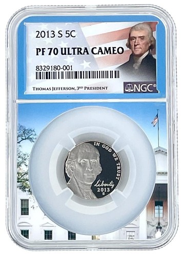 2013 S Jefferson Nickel NGC PF70 Ultra Cameo - White House Core