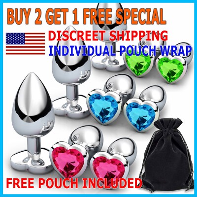 gucci anal plug Metal Anal Butt Plug STAINLESS S/M/L Set Sex Toy For Women Men Couple Jewel