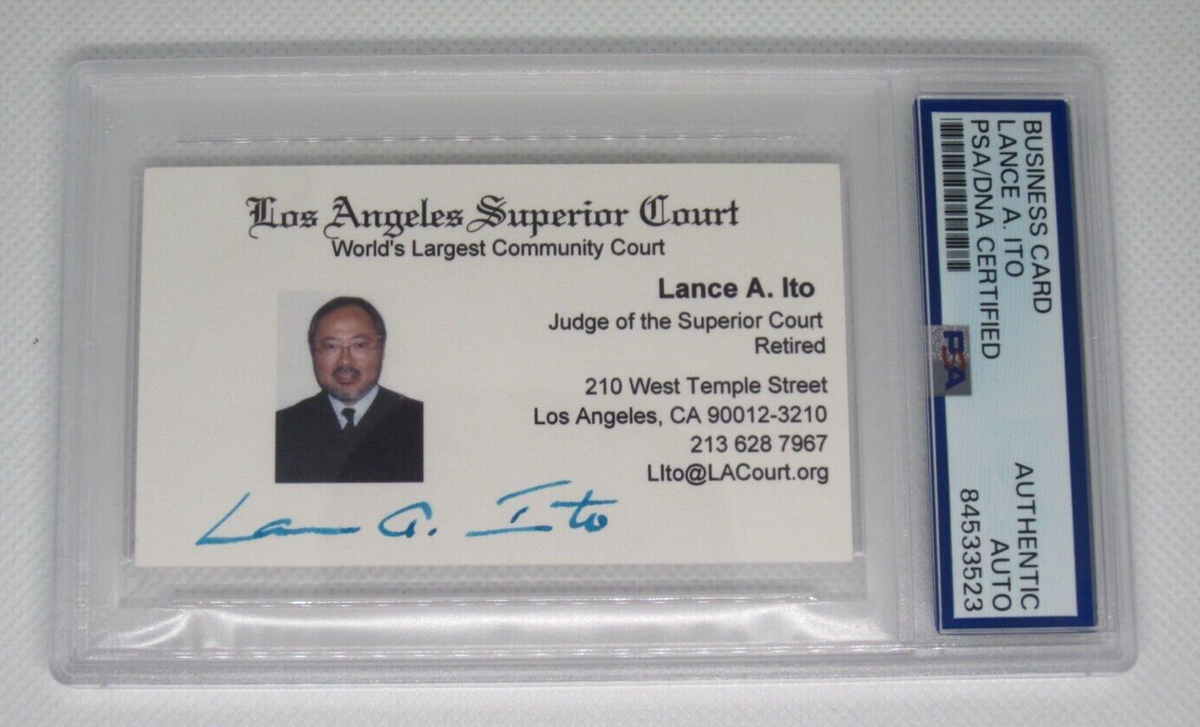 Judge Lance Ito OJ Simpson trial signed autographed psa slabbed
