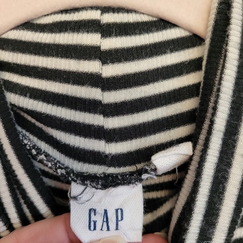 Gap Kleid Damen Größe 8 Schwarz Weiß Gestreift Langarm Rollkragenkleid - Bild 4 von 9
