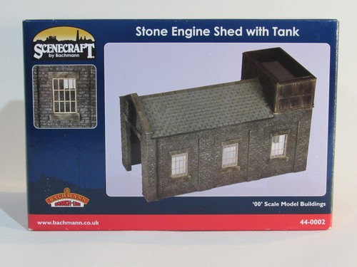 Cobertizo de motor de piedra Bachmann Scenecraft 44-0002 con tanque nuevo en caja | Zustand: New