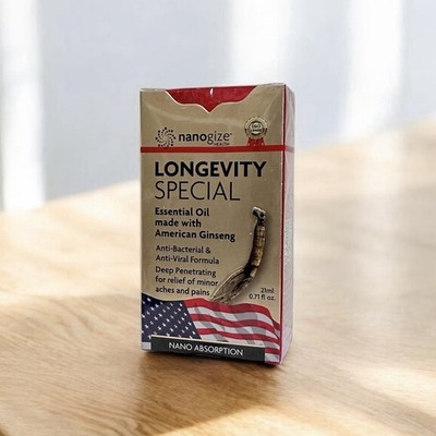 NANOGIZE - LONGEVITY SPECIAL  Ginseng Essential Oil - Joint & Muscle Pain Relief