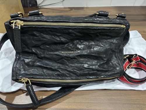 Givenchy Pandora Medium Black Sheepskin Crossbody Bag - Good Condition - Picture 2 of 12