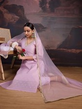 Indian Women's Ethnic Kurti Pant Dupatta Set Bollywood Party Wear Salwar Kameez