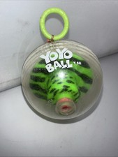 Vintage Collectible 1990 Marchon Yo-Yo Ball, Green Black Stripe USA