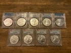 PCGS MS69 Silver Lot - 9 Coins American Silver Eagle