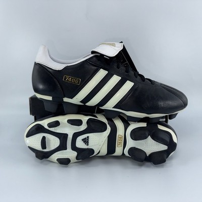 Adidas Predator 7406 FG Lea. Elit US8 UK7,5 Schwarz Stiefel Stollen Herren Fu...