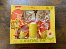 Vintage Chilton Qualitea Plastic Tea Set Plates Cups Pitcher Spoons