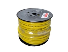 Ton's 8mm Yellow silicone SOLID WIRE CORE SPARK PLUG WIRE 0 ohms 100 feet roll