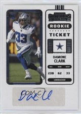 2022 Panini Contenders Rookie Ticket Damone Clark #234 Auto 1co0