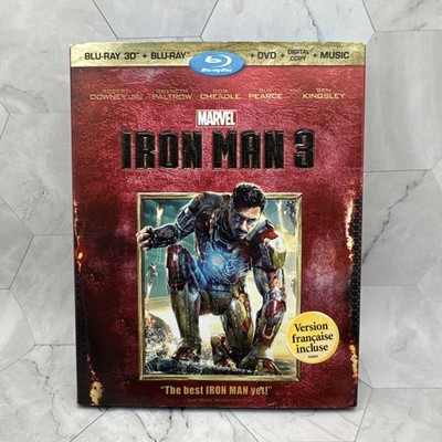 Iron Man 3 (Blu-ray 3D, Blu-ray, DVD 2013) Marvel, Robert Downey Jr w/ Slipcove