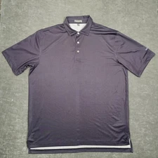 Peter Millar Polo Shirt Mens Large Gray Dot Summer Comfort Sandpiper Golf