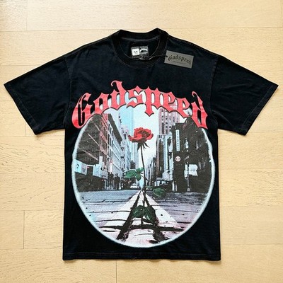 NEW Godspeed Hip hop Rose Sunflower print Tee  Mens Short sleeved T-shirt