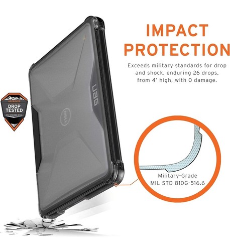 Urban Armor Gear Plyo Series Rugged Case For Dell Laptop- Ice, Translucent - Afbeelding 4 van 8