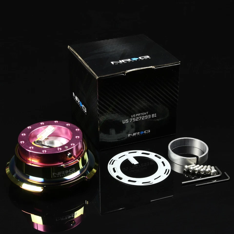 NRG SHORT HUB+GEN 2.8 QUICK RELEASE PINK+IRIDIUM RING FOR 91-05 HONDA ACURA NSX - Image 3 of 3